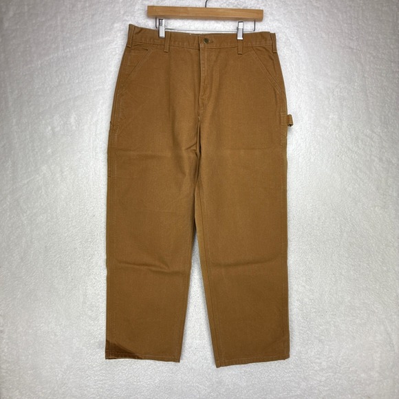Carhartt Washed Duck Work Dungaree Pants B11 BRN 36x30 Mens USA NOS NWT